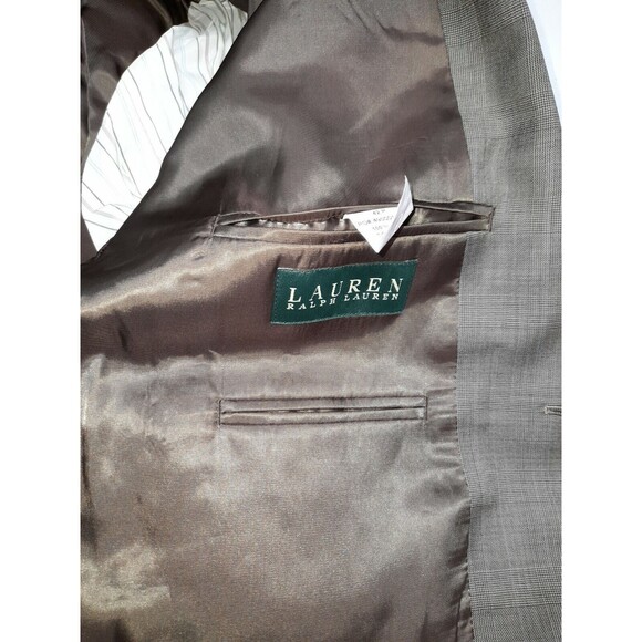 Ralph Lauren Wool Brown Red Green Houndstooth Sport Coat Blazer Jacket Mens 42 R - Picture 8 of 11